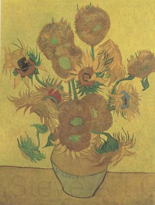 Vincent Van Gogh Still life Vase with Fourteen Sunflowers (nn04) Germany oil painting art